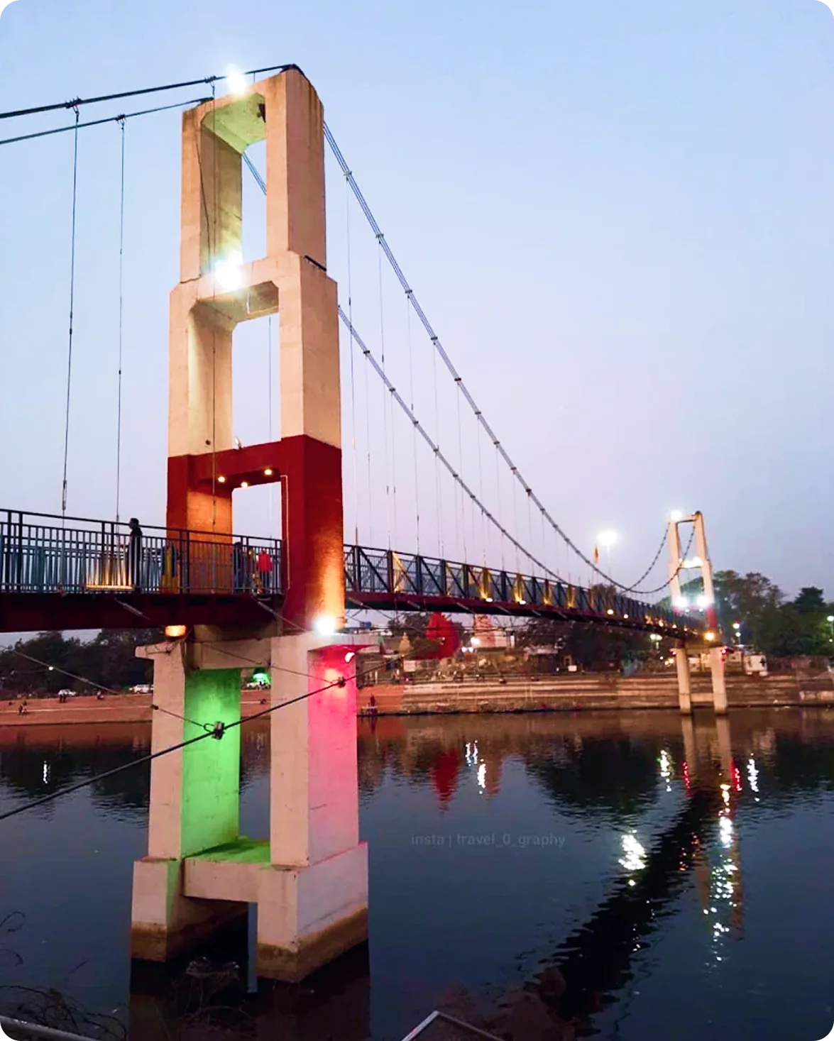 WIRE ROPE SUSPENSION BRIDGE AT MAHADEV GHAT RAIPUR (C.G.)