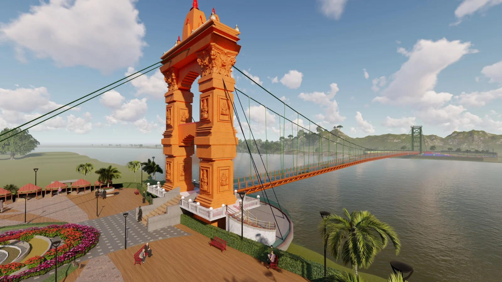Construction of High Level Suspension Bridge Across Narmada River Near Jhula Bridge (Mamleshwar Setu) at Omkareshwar District Khandwa in EPC Mode.