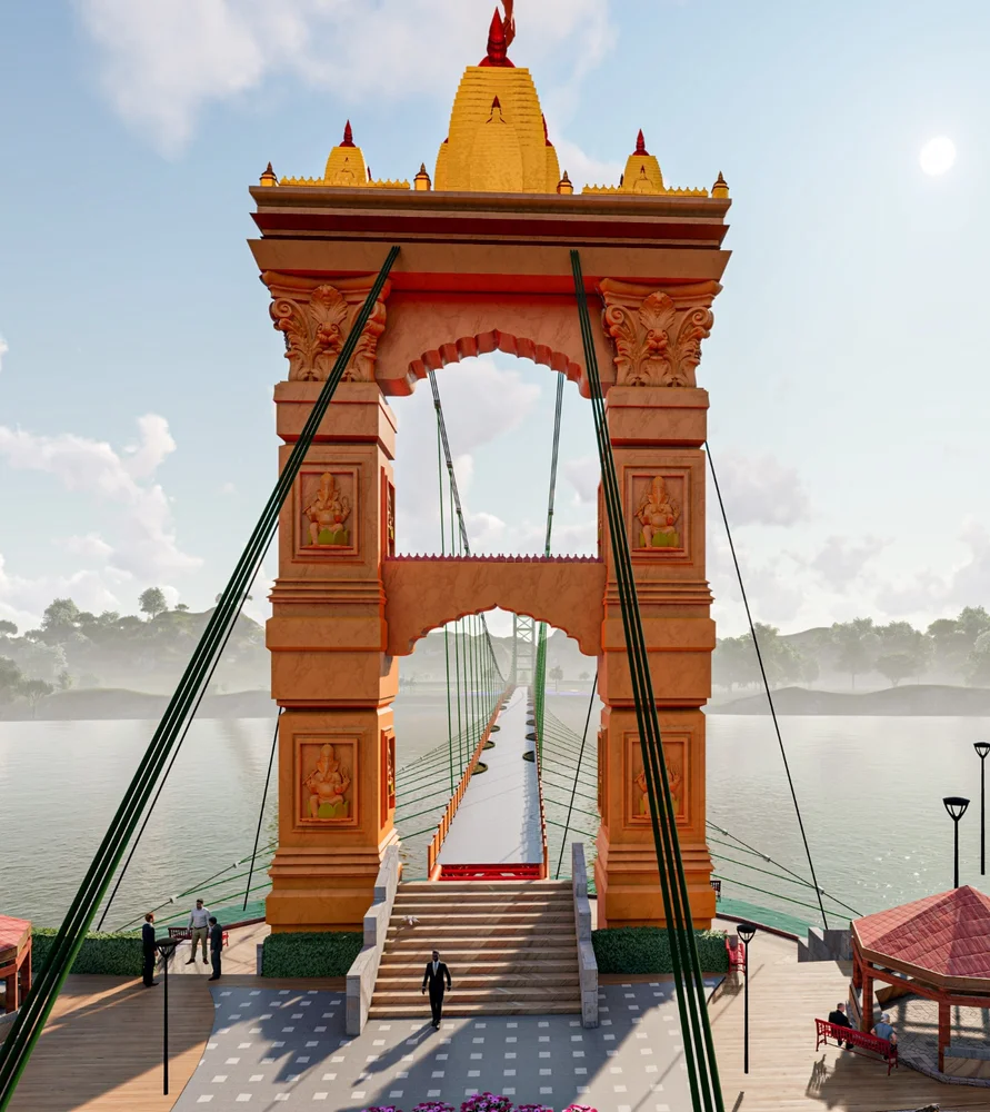 Construction of High Level Suspension Bridge Across Narmada River Near Jhula Bridge (Mamleshwar Setu) at Omkareshwar District Khandwa in EPC Mode.